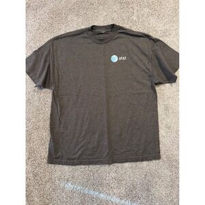 AT&T T-Shirt Mens XL* Gray Short Sleeve Corporate Logo Crew Neck Casual Tee